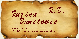 Ružica Danilović vizit kartica
